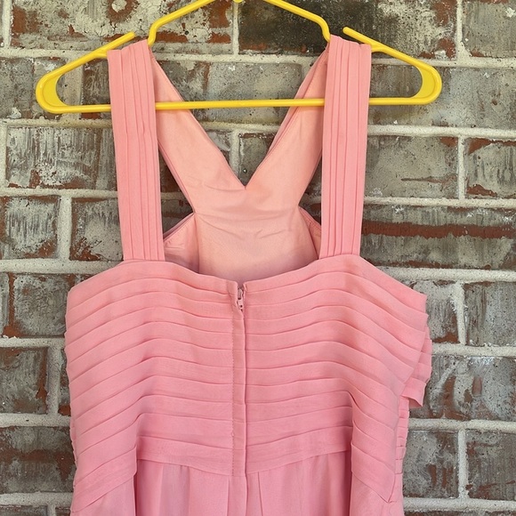 Azazie Elegant Coral Sleeveless Formal Dress - Picture 3 of 10